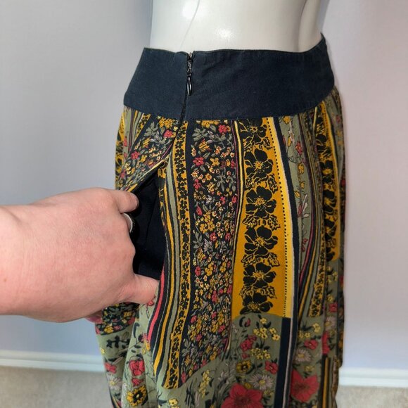 Y2k Anthropologie Viola Bohemian Floral A-Line Skirt Whimsygoth Size 2 India - Picture 5 of 6
